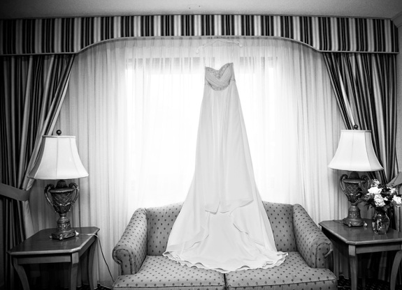 Wedding Dress in window